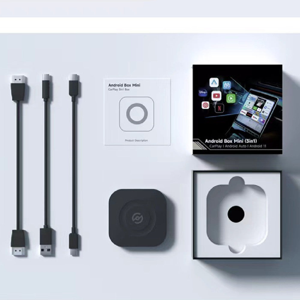 Original Car Wired to Wireless Carplay Android Auto Video Youtube with USB-HDMI Port